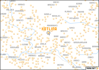 map of Kotlina
