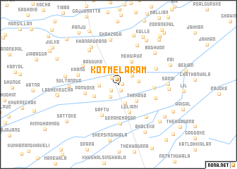 map of Kot Mela Rām
