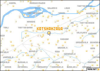 map of Kot Shāhzāda