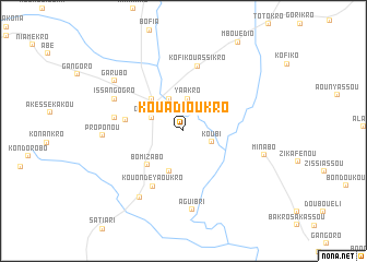 map of Kouadioukro