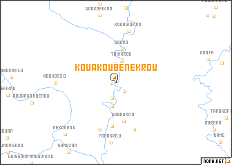 map of Kouakoubénékrou