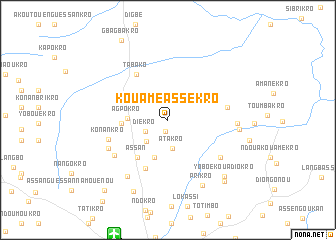 map of Kouamé-Assekro