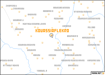 map of Kouassi-Aflékro