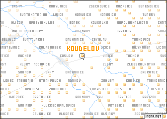 map of Koudelov