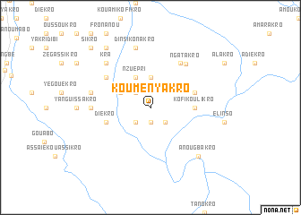 map of Kouményakro