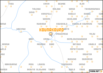 map of Kounakouro