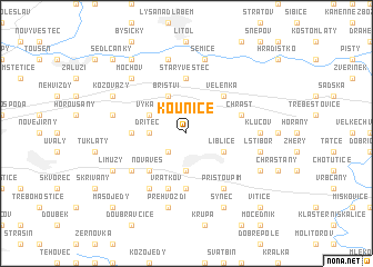 map of Kounice