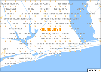 map of Kounounya