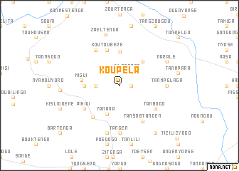 map of Koupéla