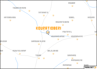 map of Koura Tiobéri