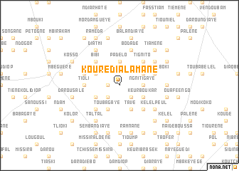 map of Kouré Dialamane