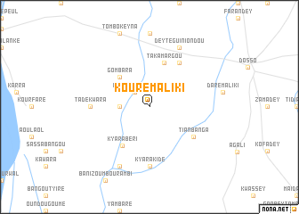 map of Kouré Maliki