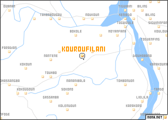 map of Kourou Filani