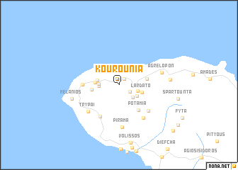 map of Kouroúnia
