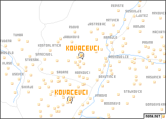 map of Kovačevci