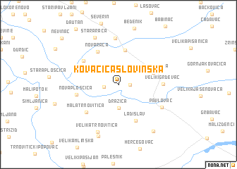 map of Kovačica Slovinska