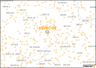 map of Kovačine