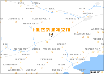 map of Kövesgyůrpuszta