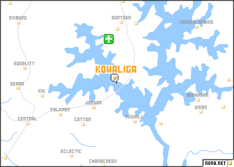 map of Kowaliga