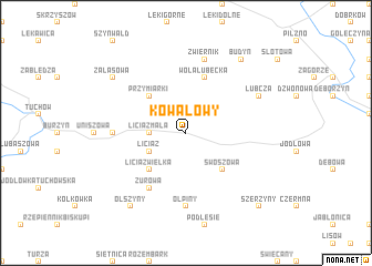 map of Kowalowy
