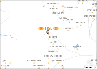 map of Kowtī Sorkh