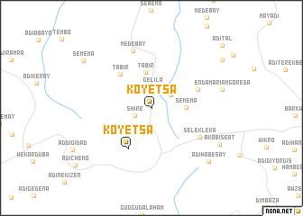 map of Kʼoyetsʼa
