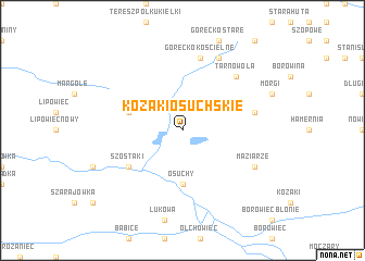 map of Kozaki Osuchskie