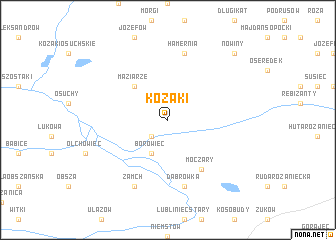 map of Kozaki