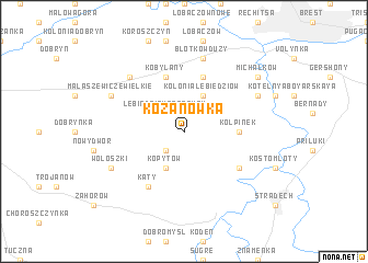 map of Kożanówka