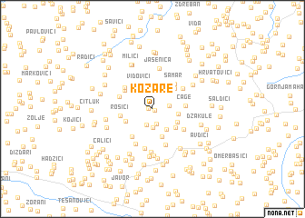 map of Kozare