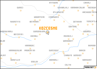 map of Kozçeşme