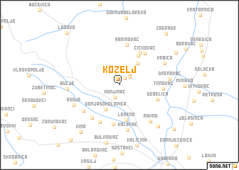 map of Koželj