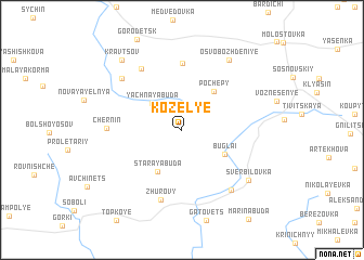 map of Kozelʼye