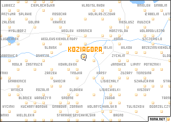 map of Kozia Góra