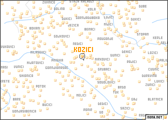 map of Kozići