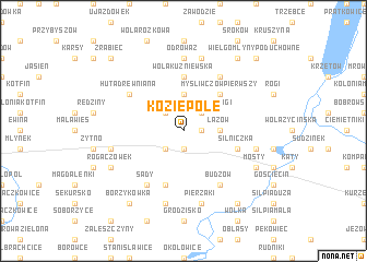 map of Kozie Pole