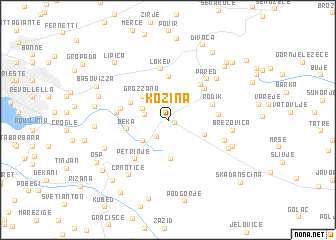 map of Kozina