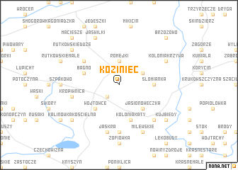 map of Koziniec
