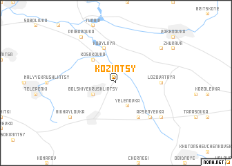 map of Kozintsy