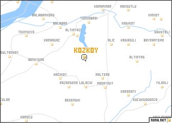 map of Kozköy