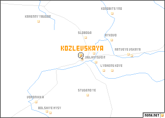 map of Kozlevskaya