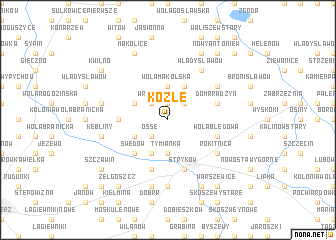 map of Koźle