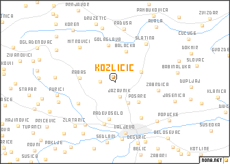 map of Kozličić