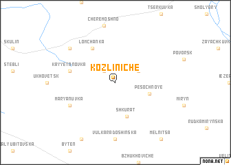 map of Kozʼliniche