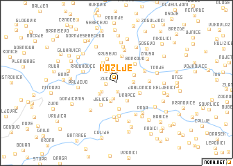 map of Kožlje