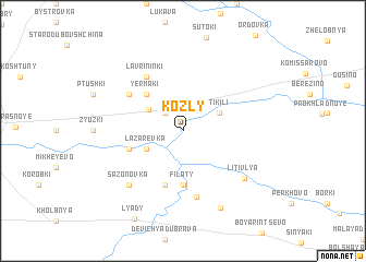 map of Kozly