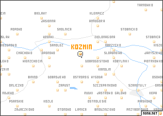 map of Koźmin