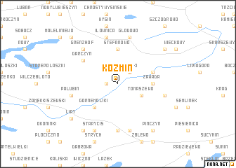 map of Koźmin