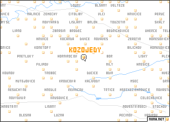 map of Kozojedy