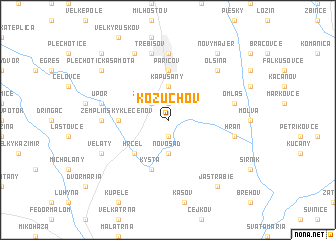 map of Kožuchov